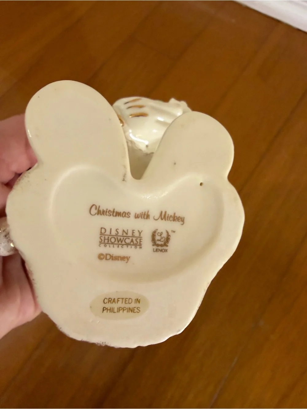 Lenox Disney Christmas with Mickey Figurine 24K Gold w/ Original Box & COA